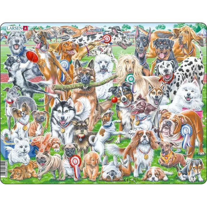 Cute Dogs 32 Piece Tray Jigsaw Puzzle Larsen - for just $11.99! 