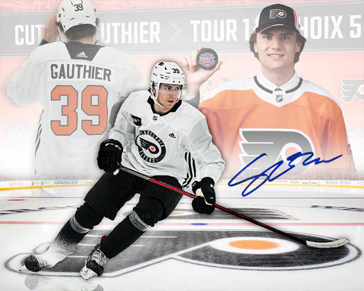 Cutter Gauthier Philadelphia Flyers Autographed 8" x 10" Draft Hockey Collage Photo - for just $12! 