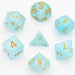 Cyan Silk Translucent Dice Set (Clearance) - for just $7! 