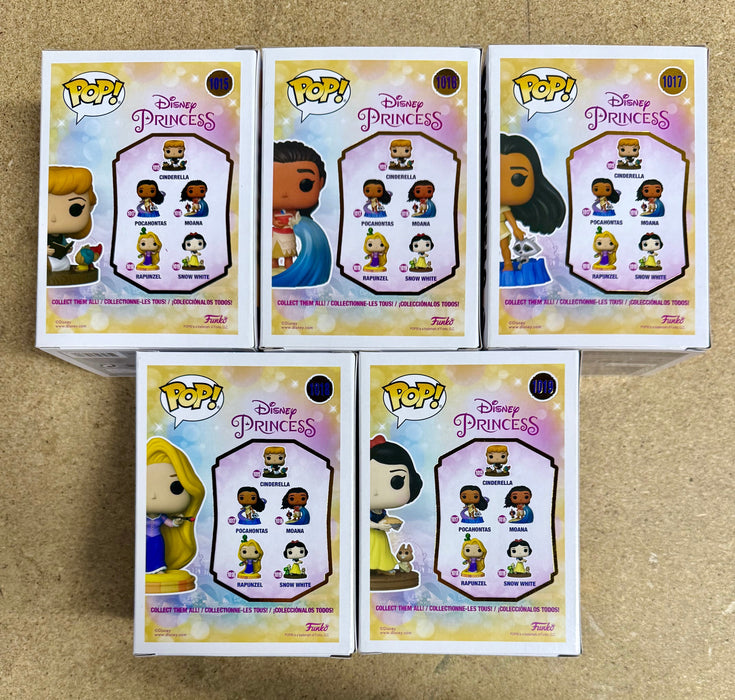 Funko Pop! Disney Ultimate Princess Moana, Snow White, Rapunzel, Cinderella & Pocahontas Complete Set Of 5 - for just $50! 