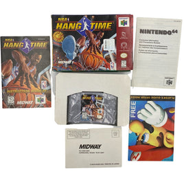 Top view of all contents of NBA Hang Time - Nintendo 64