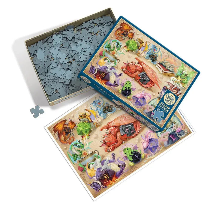 D20 Dragons 500 Piece Jigsaw Puzzle Cobble Hill - for just $17.99! 