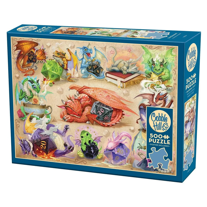 D20 Dragons 500 Piece Jigsaw Puzzle Cobble Hill - for just $17.99! 