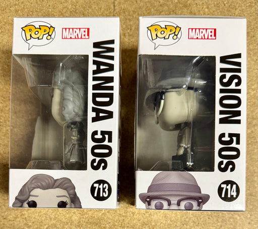 Funko Pop! Marvel 50’s (B&W) Wanda & Vision WandaVision 2021 Disney Set Of 2 - for just $25! 