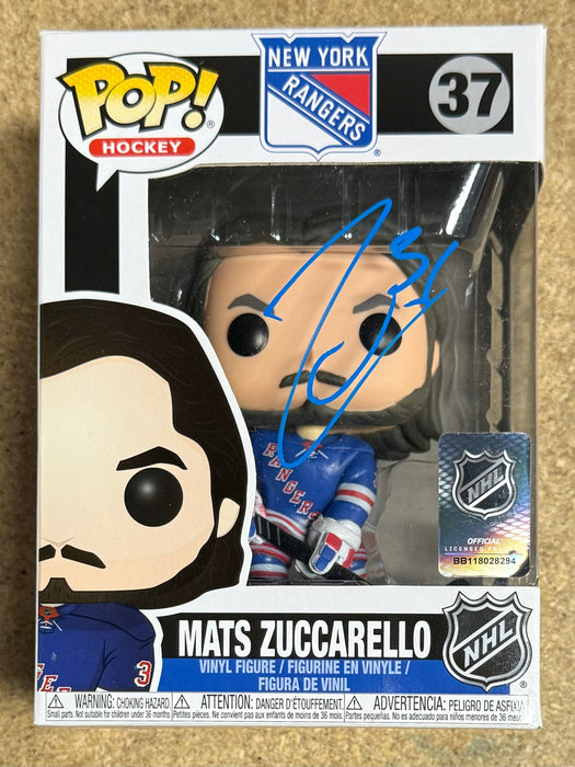 Mats Zuccarello Signed NHL Hockey New York Rangers Funko Pop! #37 With JSA COA - for just $200! 