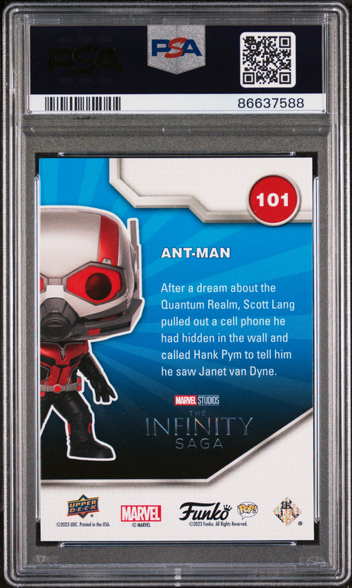 2023 UPPER DECK FUNKO POP MARVEL  ANTMAN  #101  PSA 10 - for just $39! 