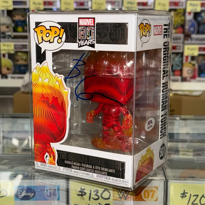 Brian Austin Green Signed Fantastic Four Original Human Torch #501 Funko Pop! With PSA COA - for just $65! 