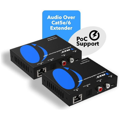 Digital Audio Over CAT5 Extender Upto 1000 Feet - Extend Digital Optical Coxial Toslink Signal Over LAN Ethernet PoC for Long Distance Extension (DA-EX1000-K) - Just $69.99! Shop now at Retro Gaming of Denver