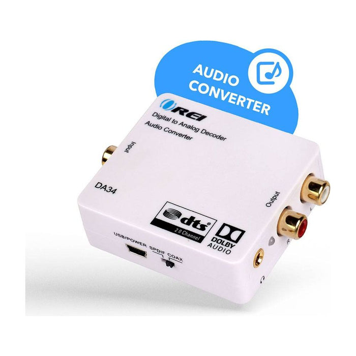 Dolby Digital to Analog Audio Converter Decoder -SPDIF/Coaxial Input to RCA Output (DA34) - Just $54.99! Shop now at Retro Gaming of Denver