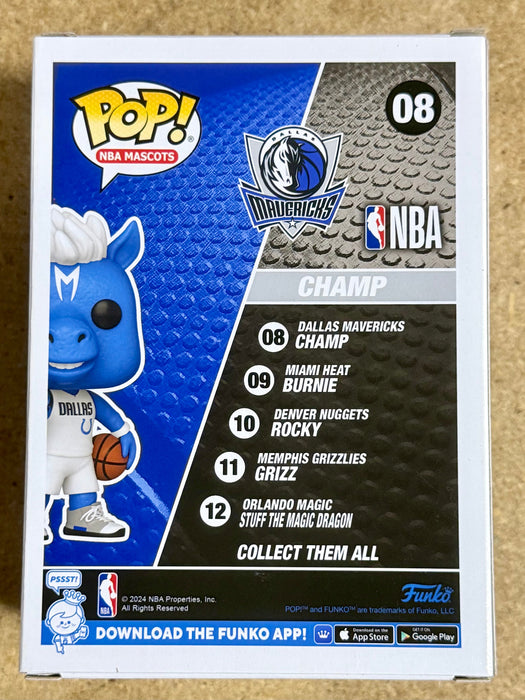 Mark Cuban Signed NBA Dallas Mavericks Mascot Champ Funko Pop! #08 With JSA COA - for just $200! 