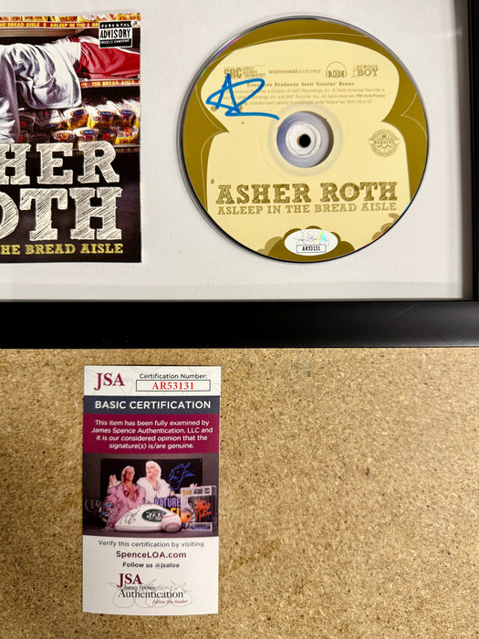 Asher Roth Signed “Asleep In The Bread Aisle” (2009) Framed CD With JSA COA - for just $130! 
