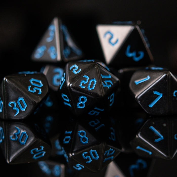 Dark Cathedral Blue Acrylic Dice Set - Just $9.99! Shop now at Retro Gaming of Denver