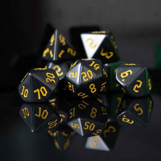 Dark Cathedral Yellow Acrylic Dice Set - Just $9.99! Shop now at Retro Gaming of Denver