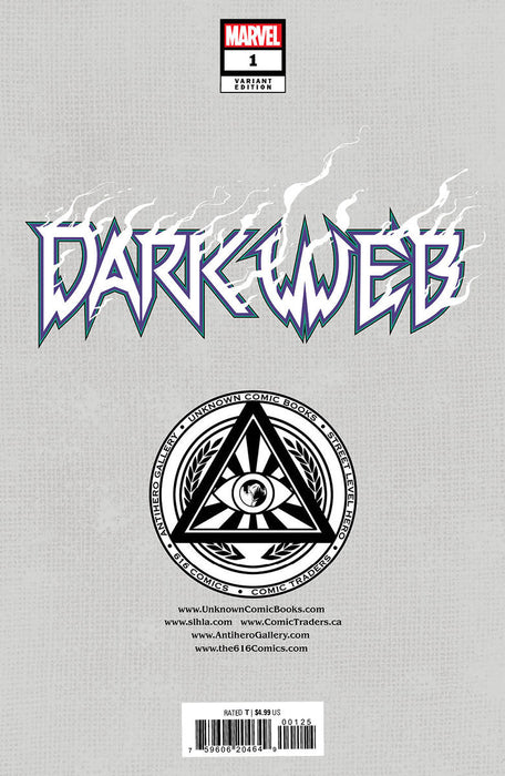 Dark Web #1 [Dwb] Unknown Comics Skan Exclusive Virgin Var (12/07/2022) - for just $20! 