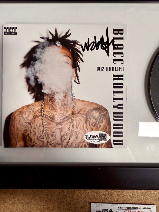 Wiz Khalifa Signed Blacc Hollywood Framed CD Booklet With JSA COA - for just $275! 