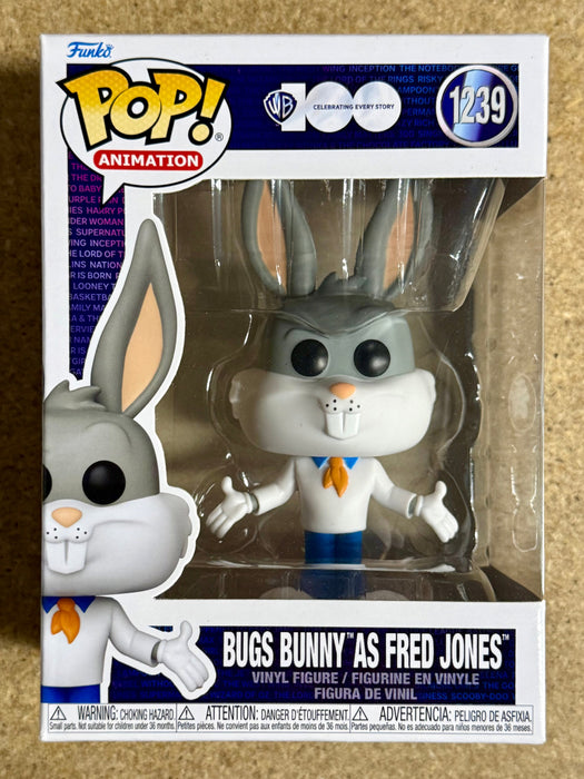 Funko Pop! Animation Bugs Bunny As Fred Jones #1239 Looney Tunes X Scooby Doo 2023 - for just $13! 