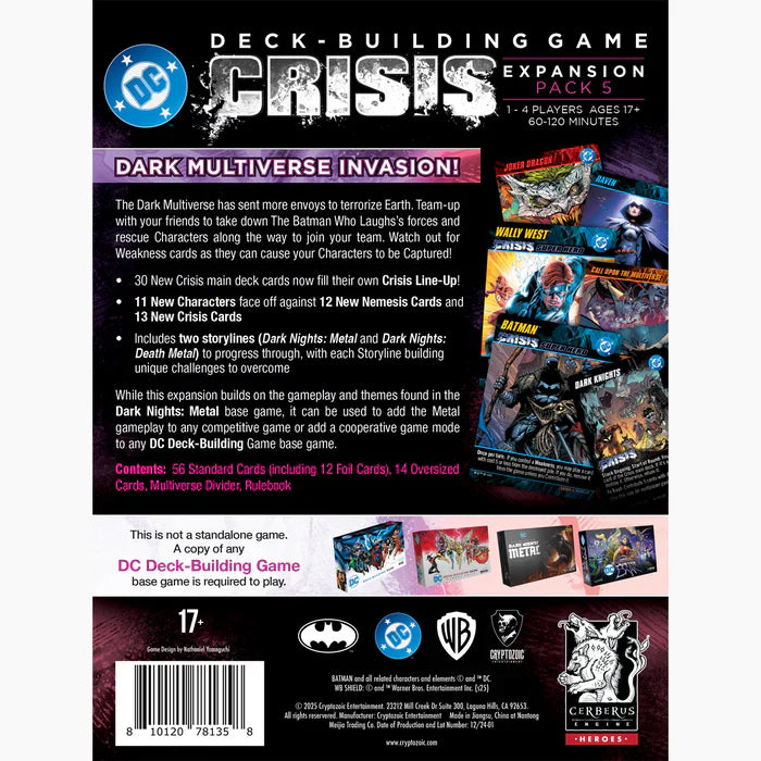 DC Deck-Building Game: Death Metal - Crisis Expansion Pack 5 - for just $34.99! 