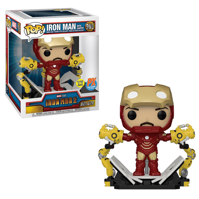 Funko POP! Iron Man 2 - Iron Man with Gantry (Glow in the Dark) Deluxe Vinyl Figure #905 Previews Exclusive (PX) - for just $24.99! 