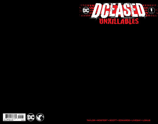 Dceased Unkillables #1 (Of 3) Unknown Comics Black Blank Exclusive Var (02/19/2020) - for just $20! 