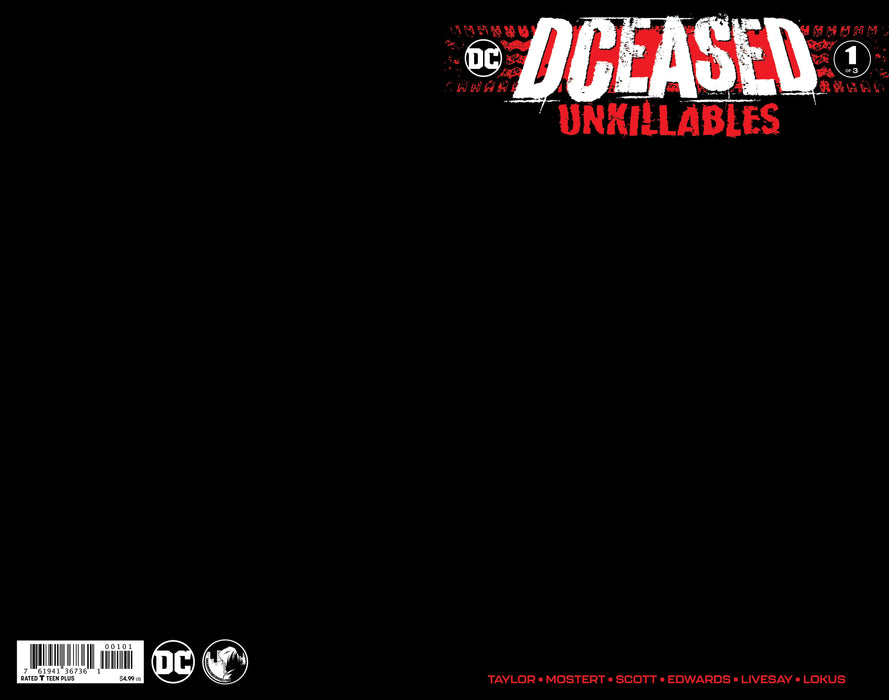Dceased Unkillables #1 (Of 3) Unknown Comics Black Blank Exclusive Var (02/19/2020) - for just $20! 