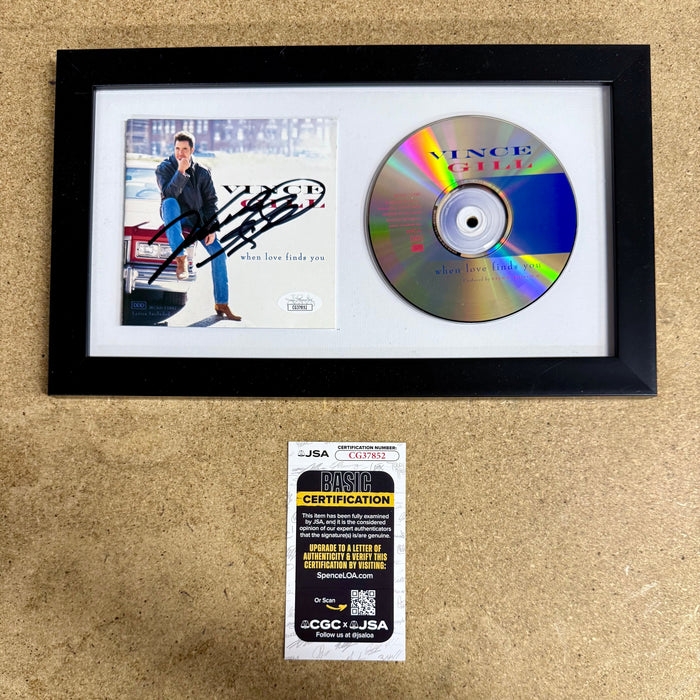 Vince Gill Framed & Signed “When Love Finds You” (1994) CD Booklet With JSA COA - for just $150! 