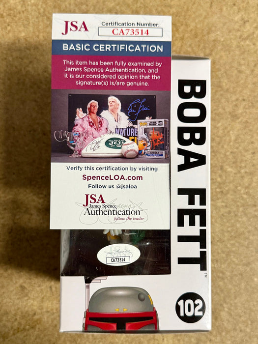 Temuera Morrison Signed Star Wars Boba Fett Funko Pop! #102 Smuggler’s Bounty Vaulted Exclusive With JSA COA - for just $140! 