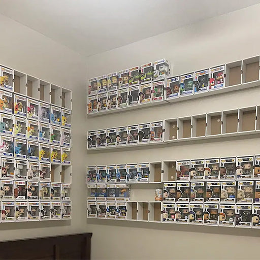 KUBBIE SLIM WHITE (1x7) - In Box Display Case for Funko Pops, Wall Mountable & Stackable Pop Shelf (Cardboard) - for just $24.99! 
