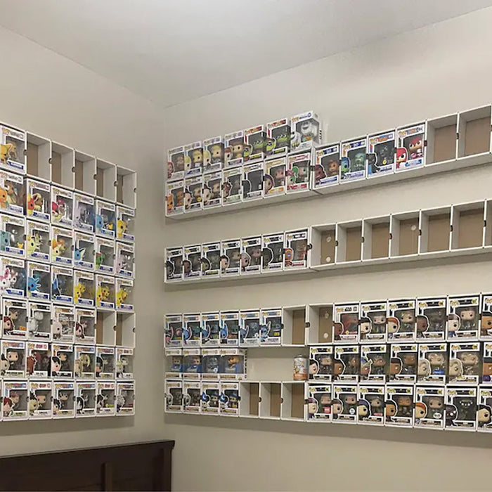 KUBBIE SLIM WHITE (1x7) - In Box Display Case for Funko Pops, Wall Mountable & Stackable Pop Shelf (Cardboard) - for just $24.99! 