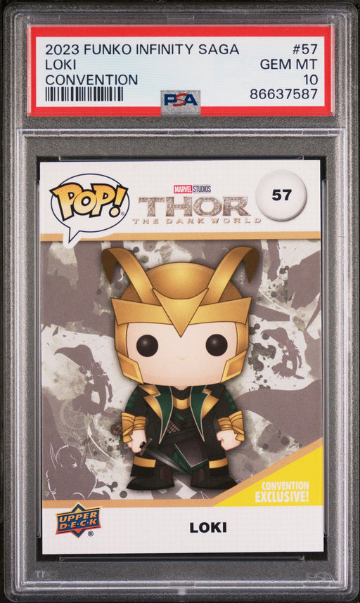2023 UPPER DECK FUNKO POP MARVEL  LOKI CONVENTION #57  PSA 10 - for just $69! 
