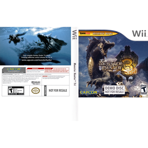 Monster Hunter Tri Demo Disc (Wii) - Just $0! Shop now at Retro Gaming of Denver