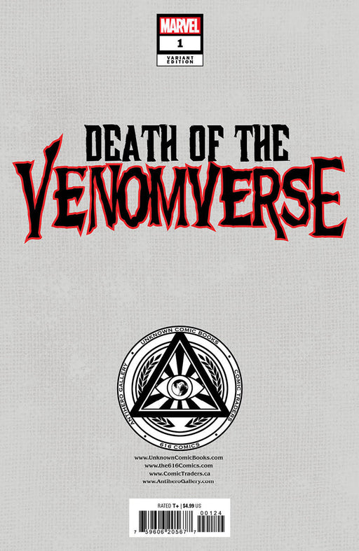 Death Of The Venomverse #1 Unknown Comics Davide Paratore Exclusive Var (08/02/2023) - for just $10! 