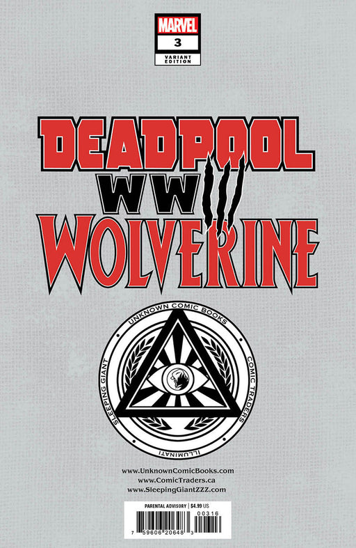 Deadpool & Wolverine: Wwiii #3 Unknown Comics Tyler Kirkham Virgin Exclusive  Var (07/24/2024) - for just $20! 