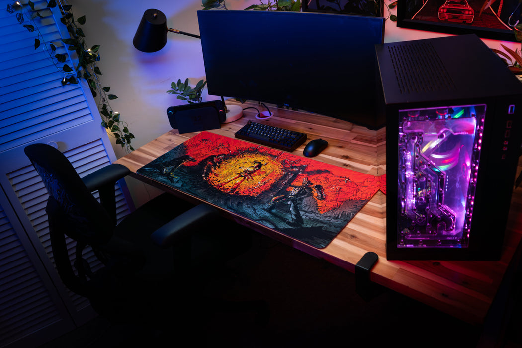 "Sunburst" — Rust Deskmat - for just $49.95! 