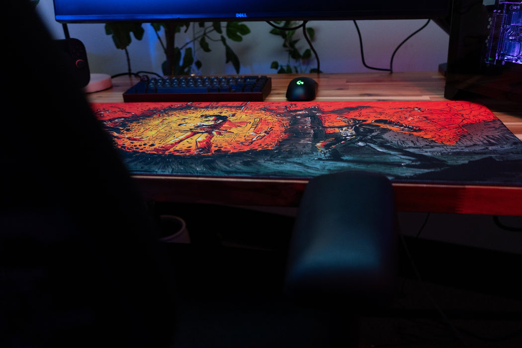 "Sunburst" — Rust Deskmat - for just $49.95! 