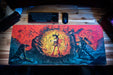 "Sunburst" — Rust Deskmat - for just $49.95! 