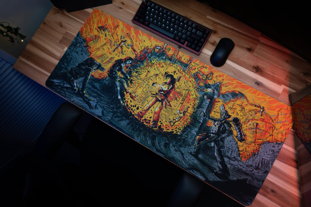 "Golden Aura" — Rust Deskmat - for just $49.95! 