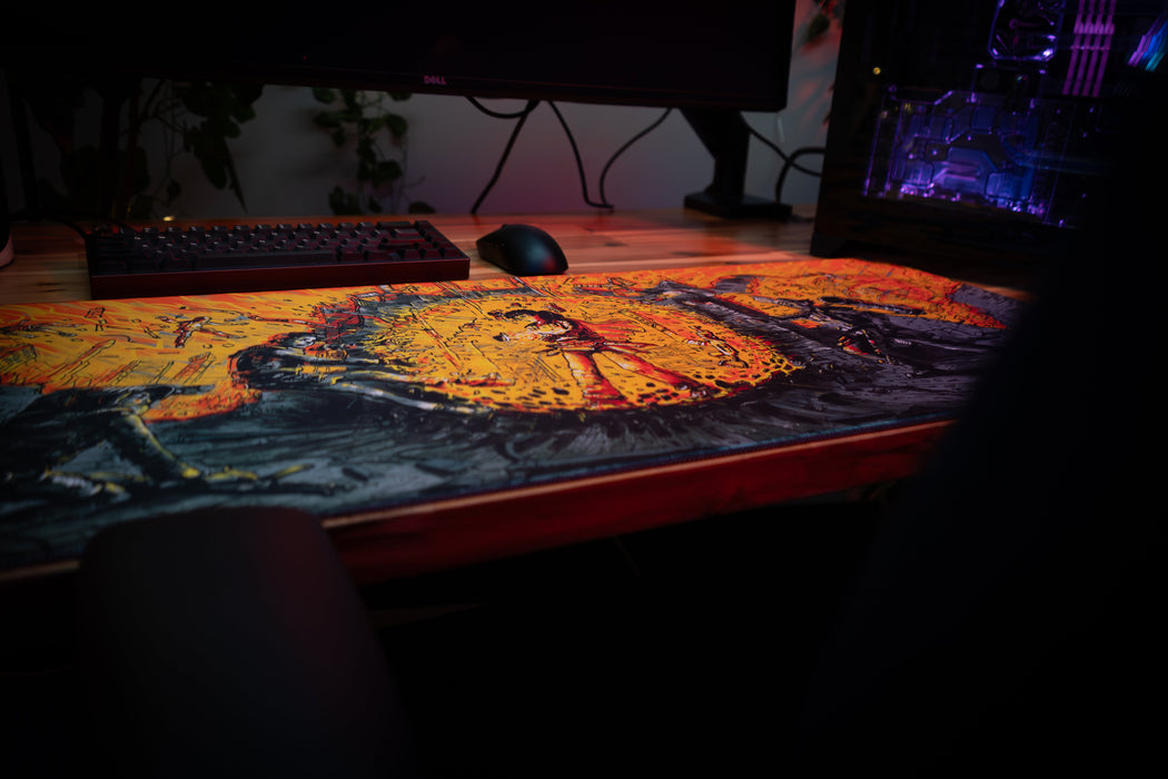 "Golden Aura" — Rust Deskmat - for just $49.95! 