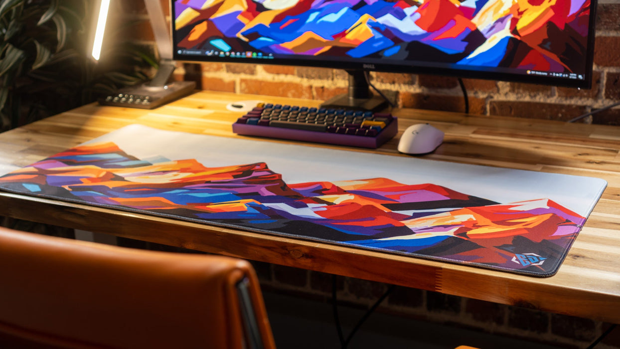 "Purple Mountain Majesty" — Epic Desk Originals Deskmat - for just $39.95! 