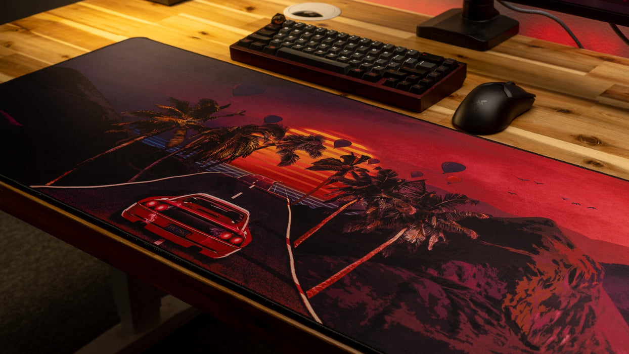 "Redwave" — Outrun Deskmat - for just $49.95! 