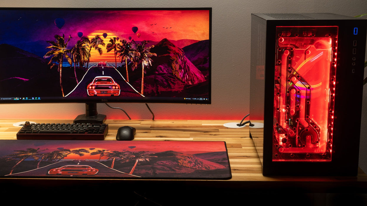 "Redwave" — Outrun Deskmat - for just $49.95! 