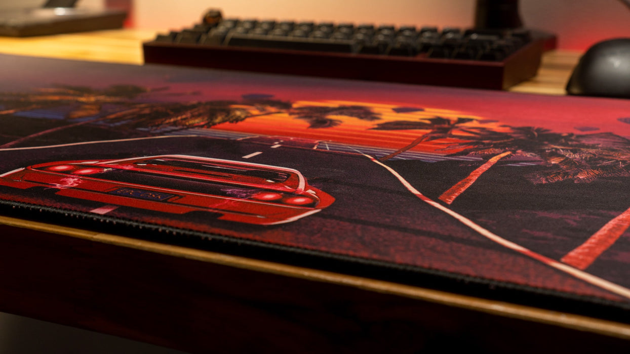 "Redwave" — Outrun Deskmat - for just $49.95! 