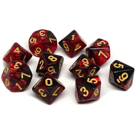 D10 Pack - Ten Count Pack of Lava Swirl 10 Sided Dice - Premium Bulk Dice - Just $7.95! Shop now at Retro Gaming of Denver