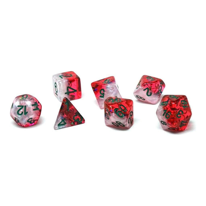 Marble with Orange Glitter - Green Font - 7 Piece Set - Premium 7 Piece Set - Just $13.95! Shop now at Retro Gaming of Denver