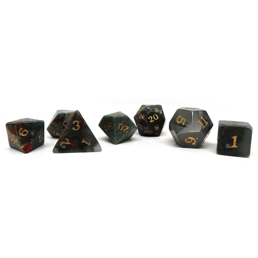 Stone Dice Collection - African Bloodstone - Signature Font - Premium  - Just $79.95! Shop now at Retro Gaming of Denver