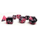 Pink and Black Marble Dice Collection - 7 Piece Set - Premium 7 Piece Set - Just $9.95! Shop now at Retro Gaming of Denver