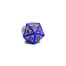 Heroic Dice of Metallic Luster - Single D20 Dice - Silver with Purple Font - Premium  - Just $9.95! Shop now at Retro Gaming of Denver