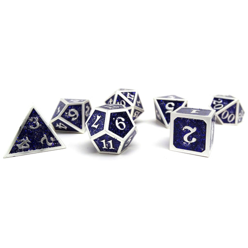 Heroic Dice of Metallic Luster - Purple with Silver Font - Premium  - Just $29.95! Shop now at Retro Gaming of Denver