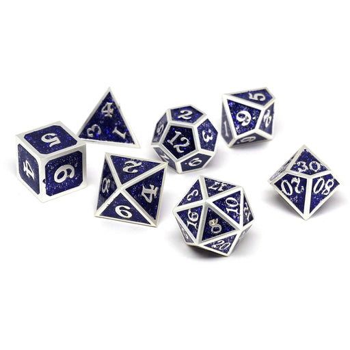 Heroic Dice of Metallic Luster - Purple with Silver Font - Premium  - Just $29.95! Shop now at Retro Gaming of Denver