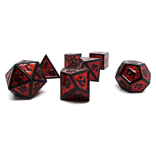 Heroic Dice of Metallic Luster - Red with Black Font - Premium  - Just $29.95! Shop now at Retro Gaming of Denver