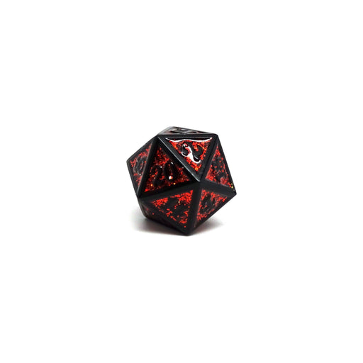Heroic Dice of Metallic Luster - Single D20 Dice - Red with Black Font - Premium  - Just $9.95! Shop now at Retro Gaming of Denver